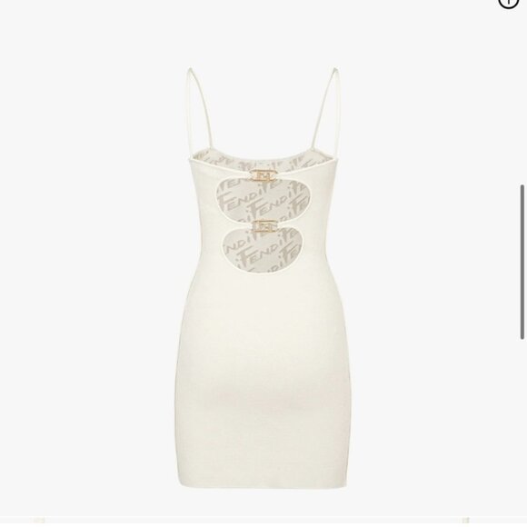 FENDI reversible mini dress off white logo - Picture 5 of 15